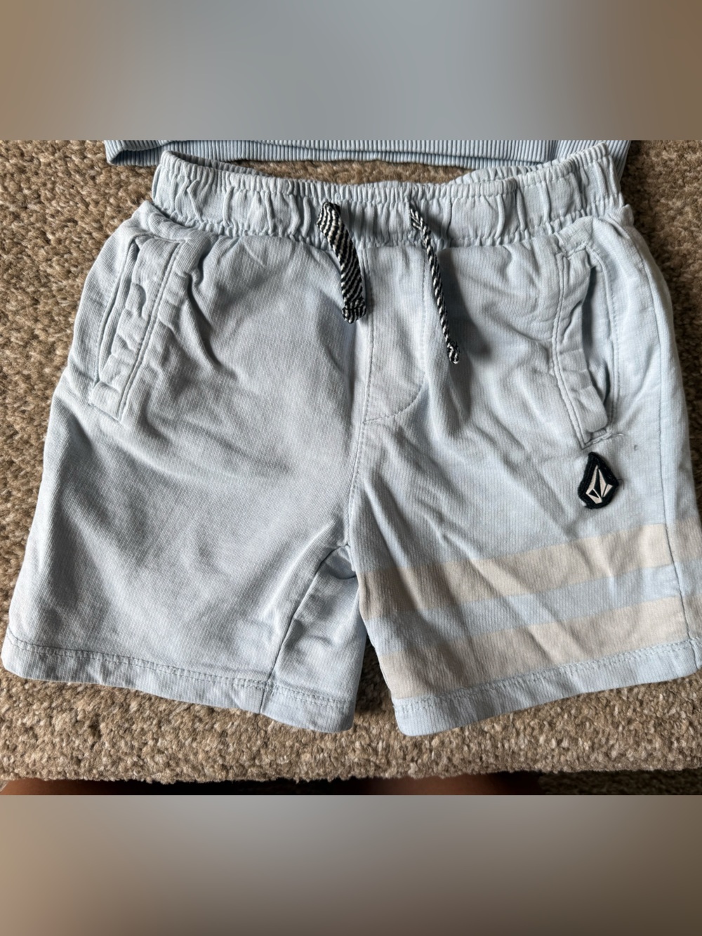 Volcom Light Blue Hoodie and Shorts Matching Set - Picture 3 of 9
